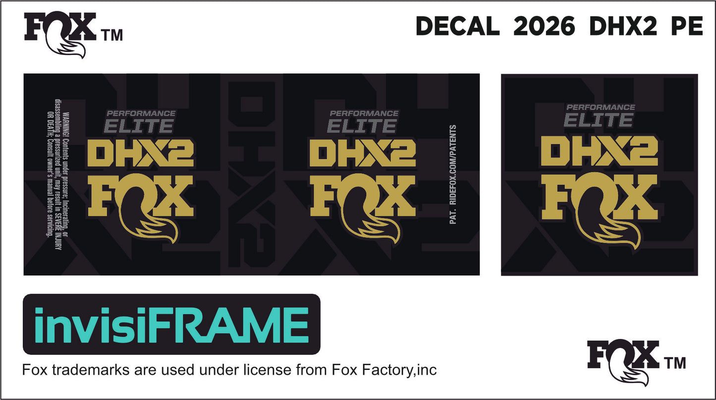 Fox DHX2 Performance 2026 Elite Decals