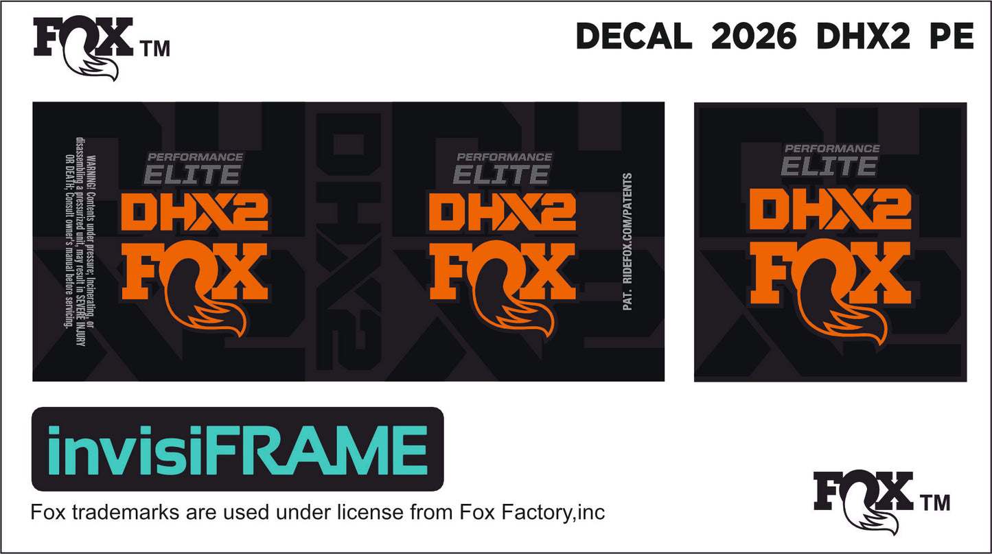 Fox DHX2 Performance 2026 Elite Decals