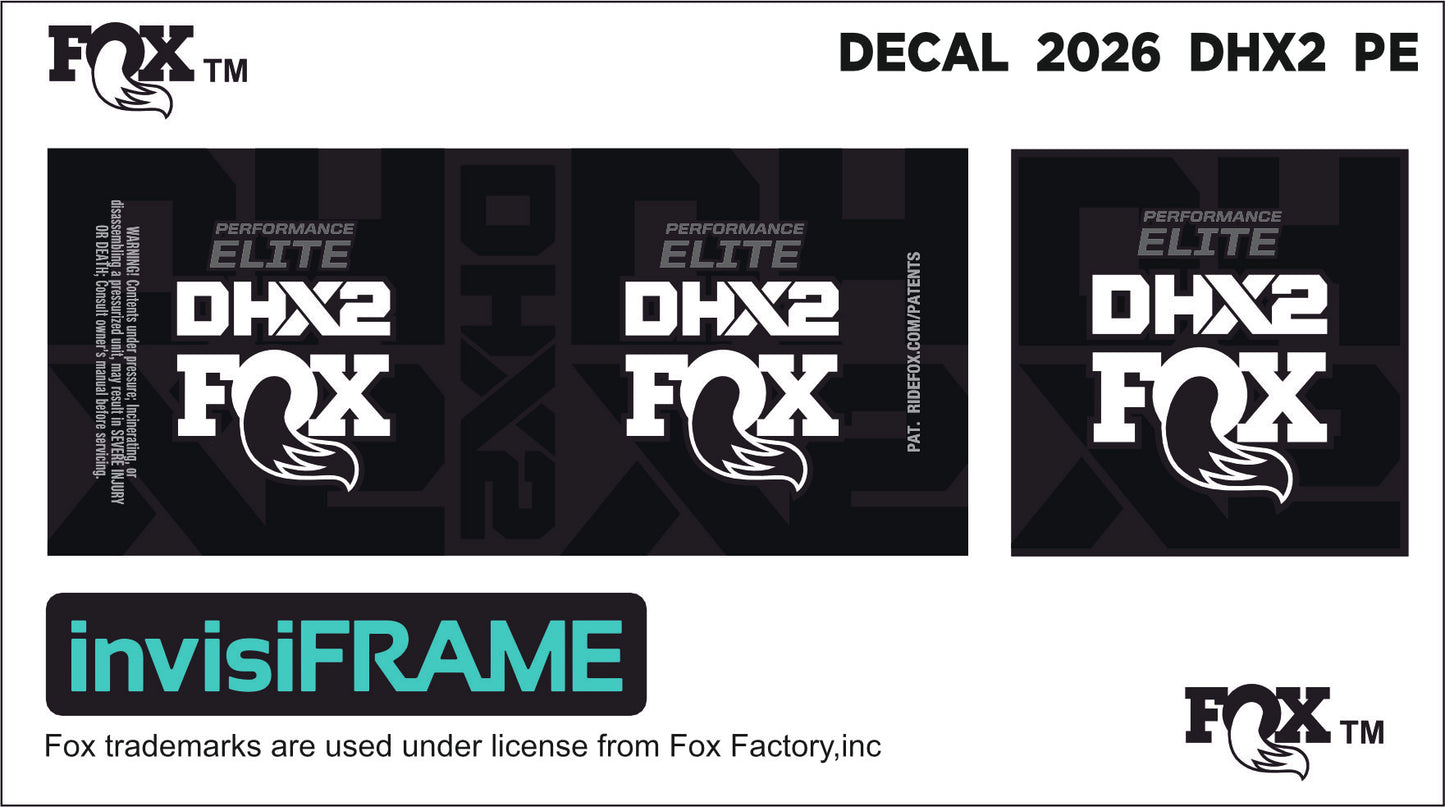 Fox DHX2 Performance 2026 Elite Decals