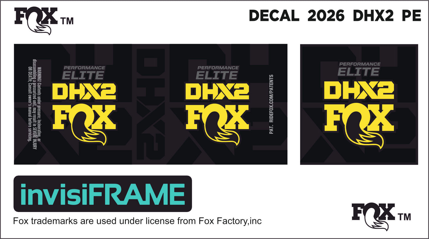 Fox DHX2 Performance 2026 Elite Decals
