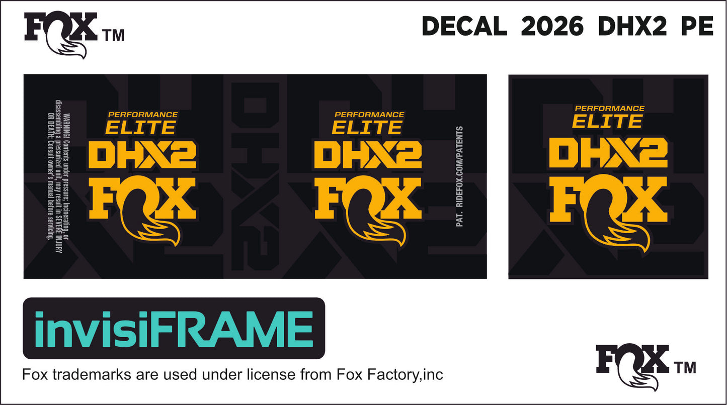 Fox DHX2 Performance 2026 Elite Decals