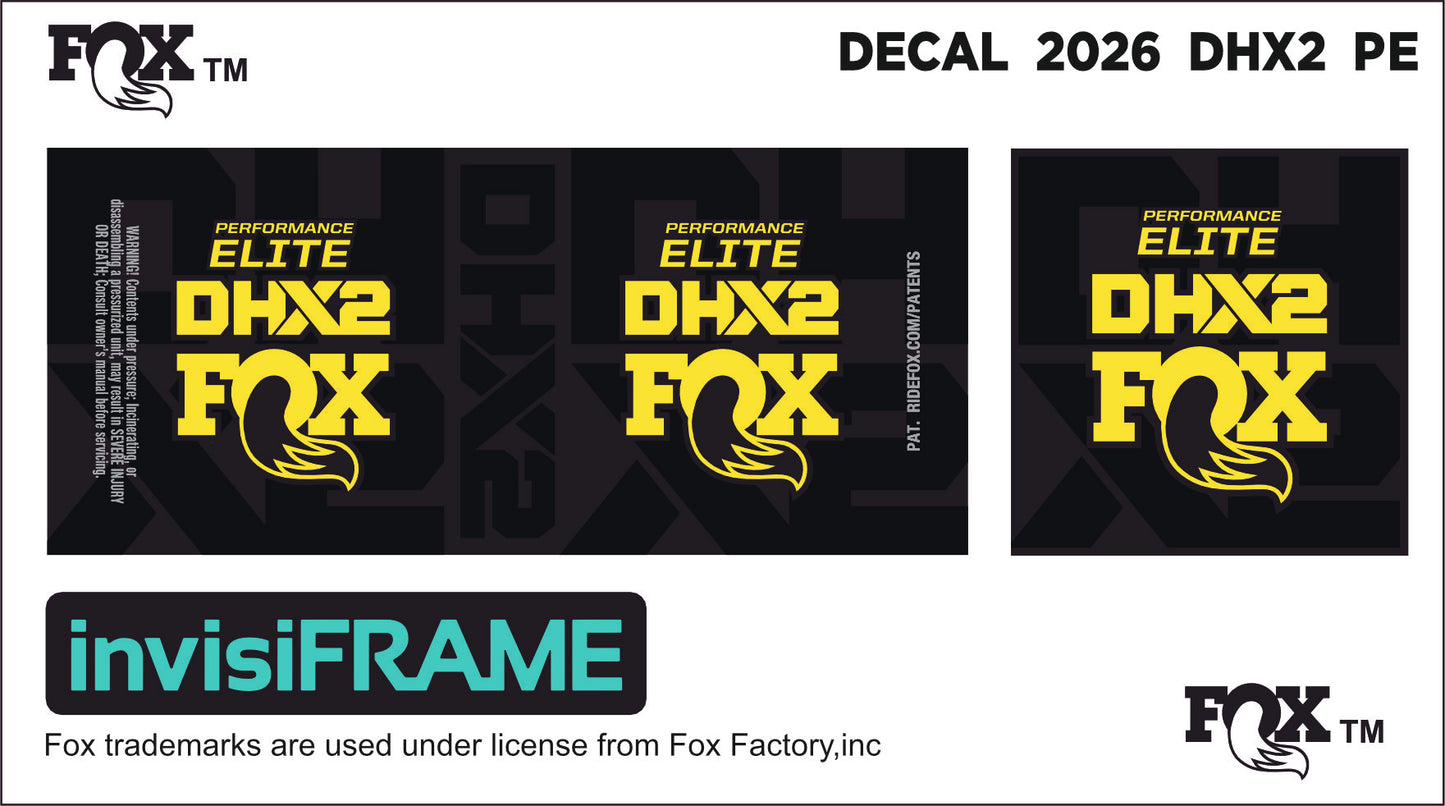 Fox DHX2 Performance 2026 Elite Decals