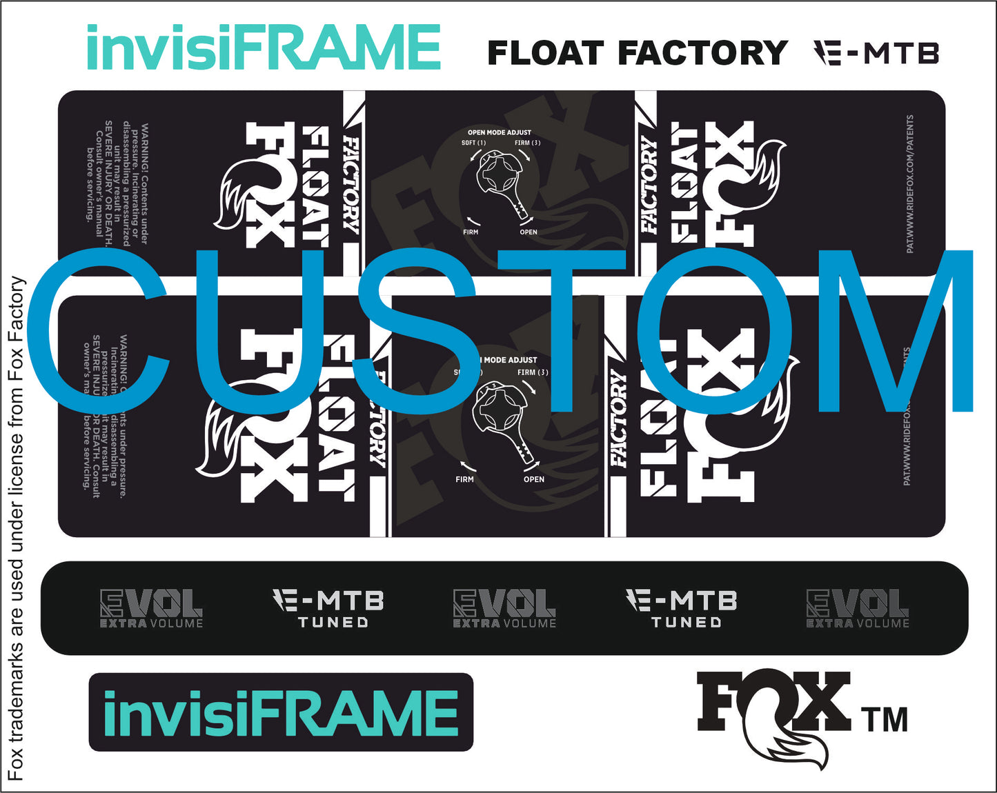Fox Float Factory E MTB TUNED 2024 Decals