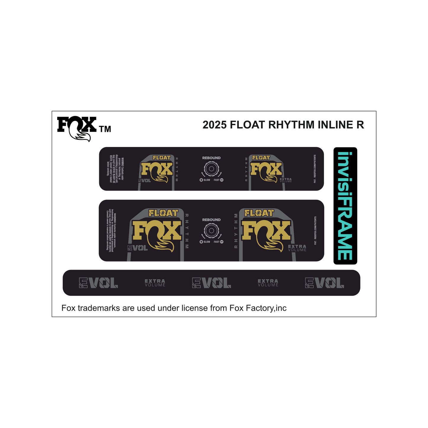 Fox Float Rhythm inline R 2025 decal