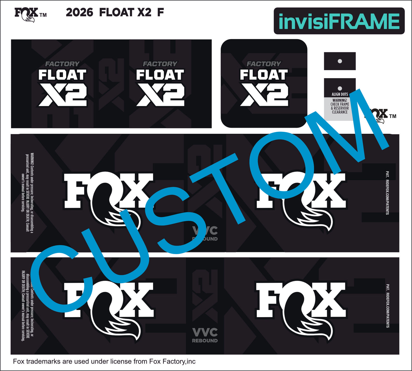 Fox Float X2 Factory 2026 Decals
