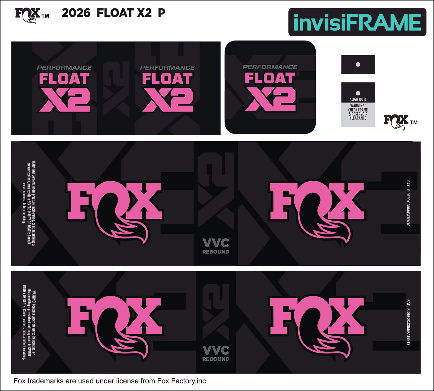 Fox Float X2 Performance 2026 Decals