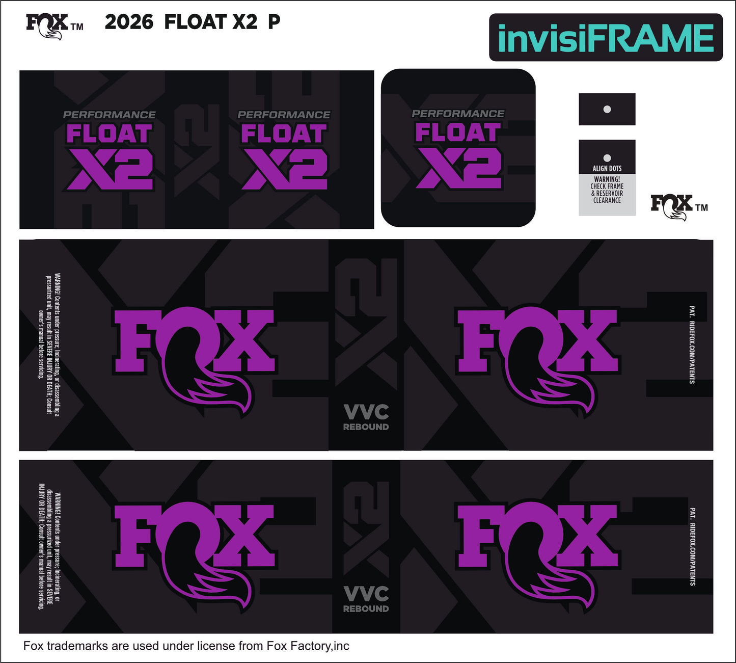 Fox Float X2 Performance 2026 Decals