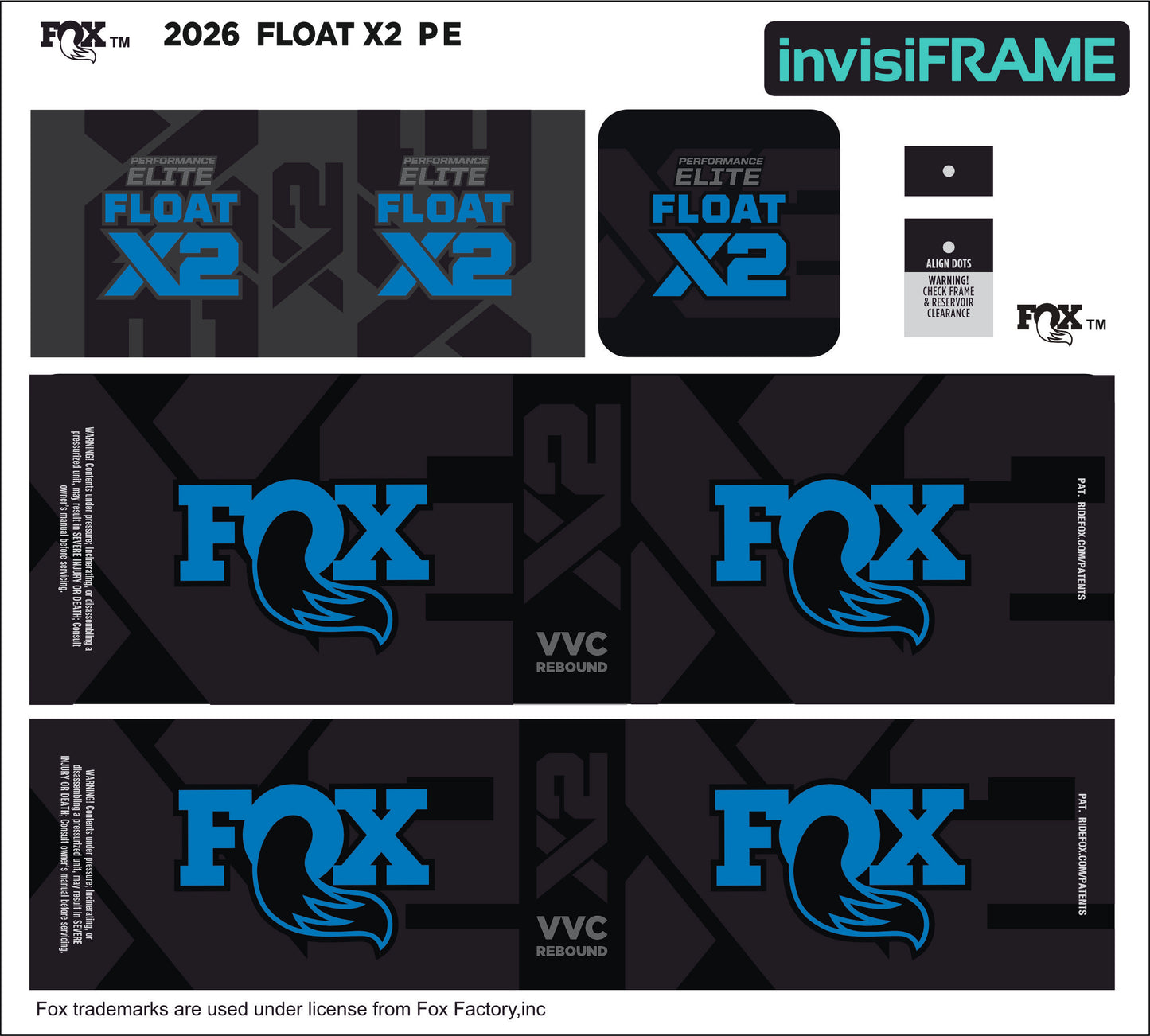 Fox Float X2 Performance Elite 2026 Decals