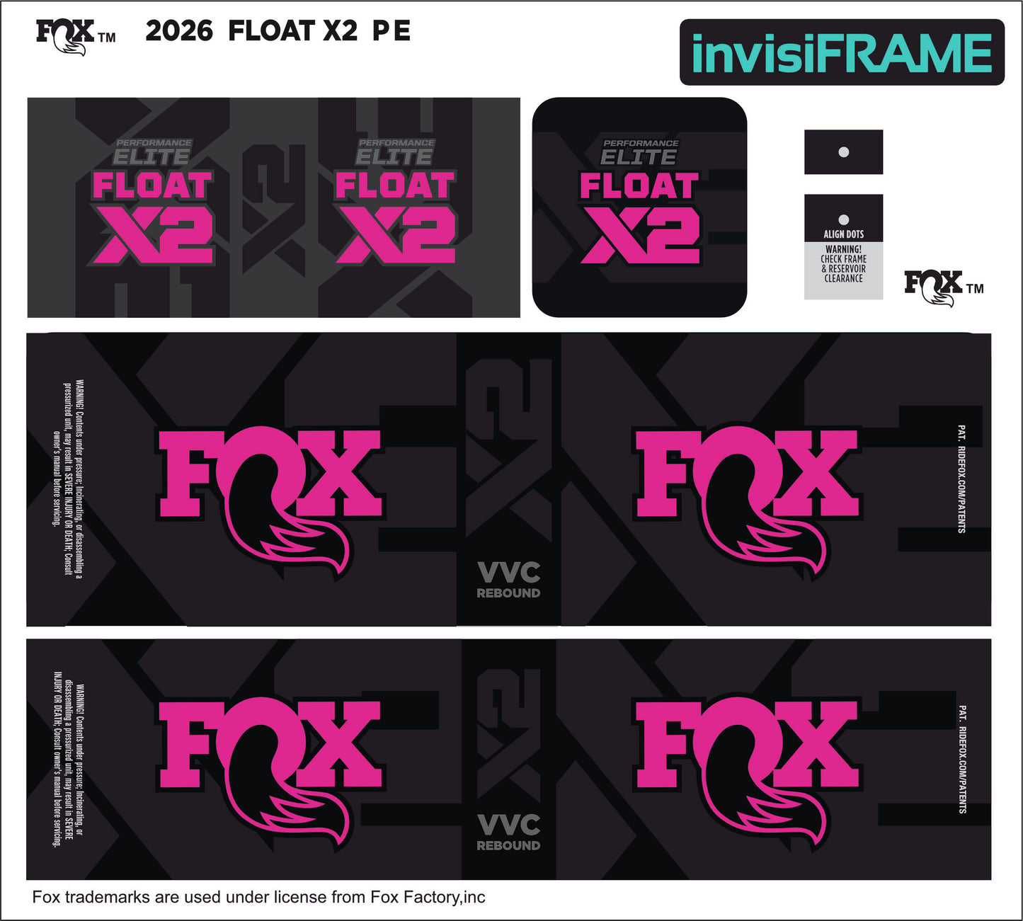 Fox Float X2 Performance Elite 2026 Decals