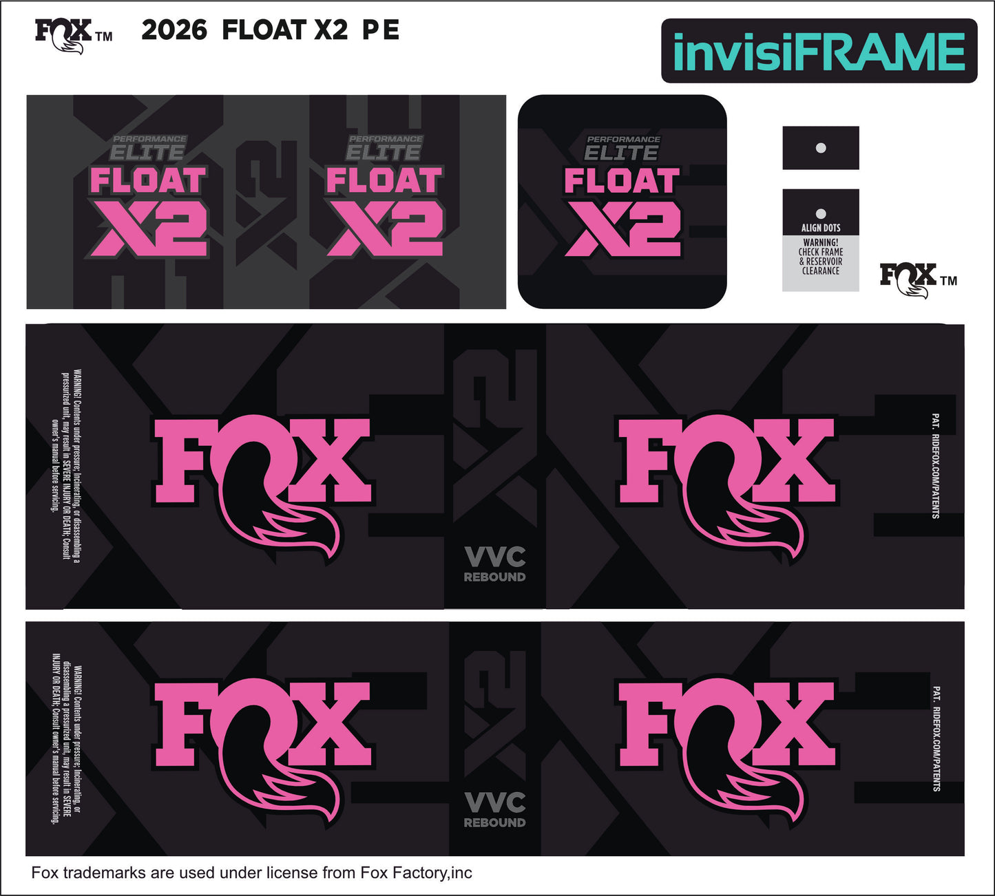 Fox Float X2 Performance Elite 2026 Decals