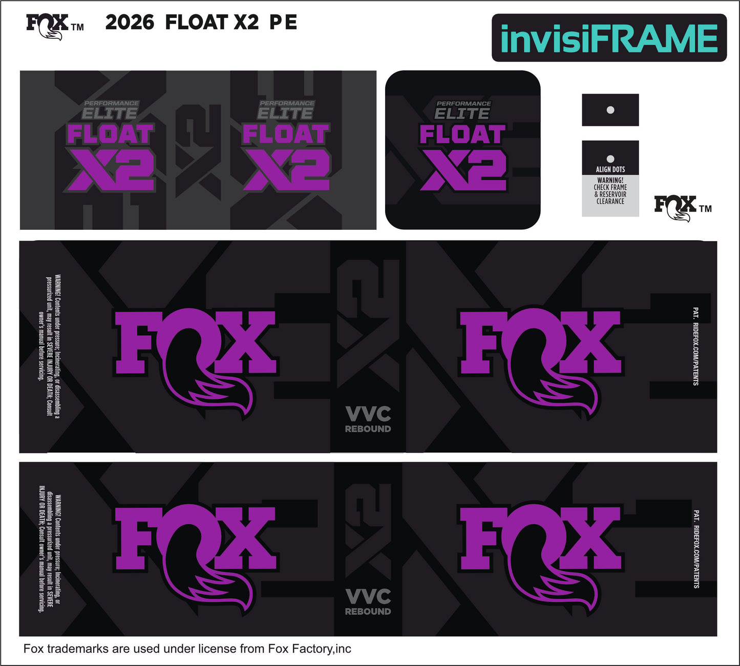 Fox Float X2 Performance Elite 2026 Decals
