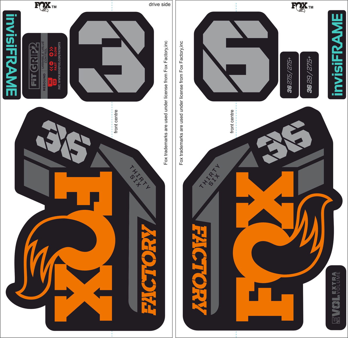 Fox 36 Factory 2021 decals