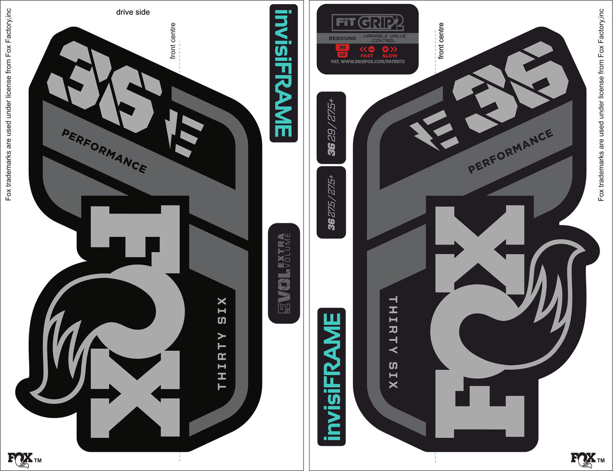 Fox 36 performance 2021 E Bike Decals