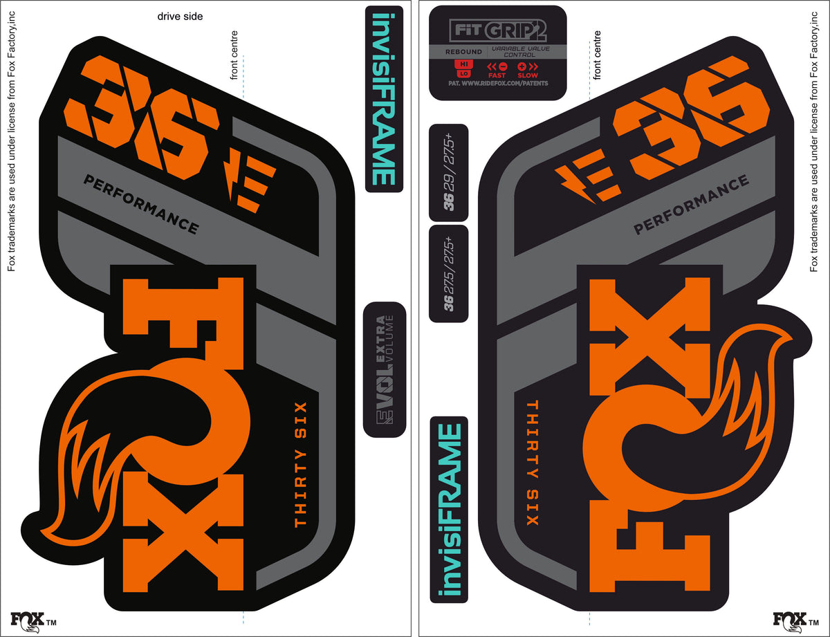 Fox 36 performance 2021 E Bike Decals