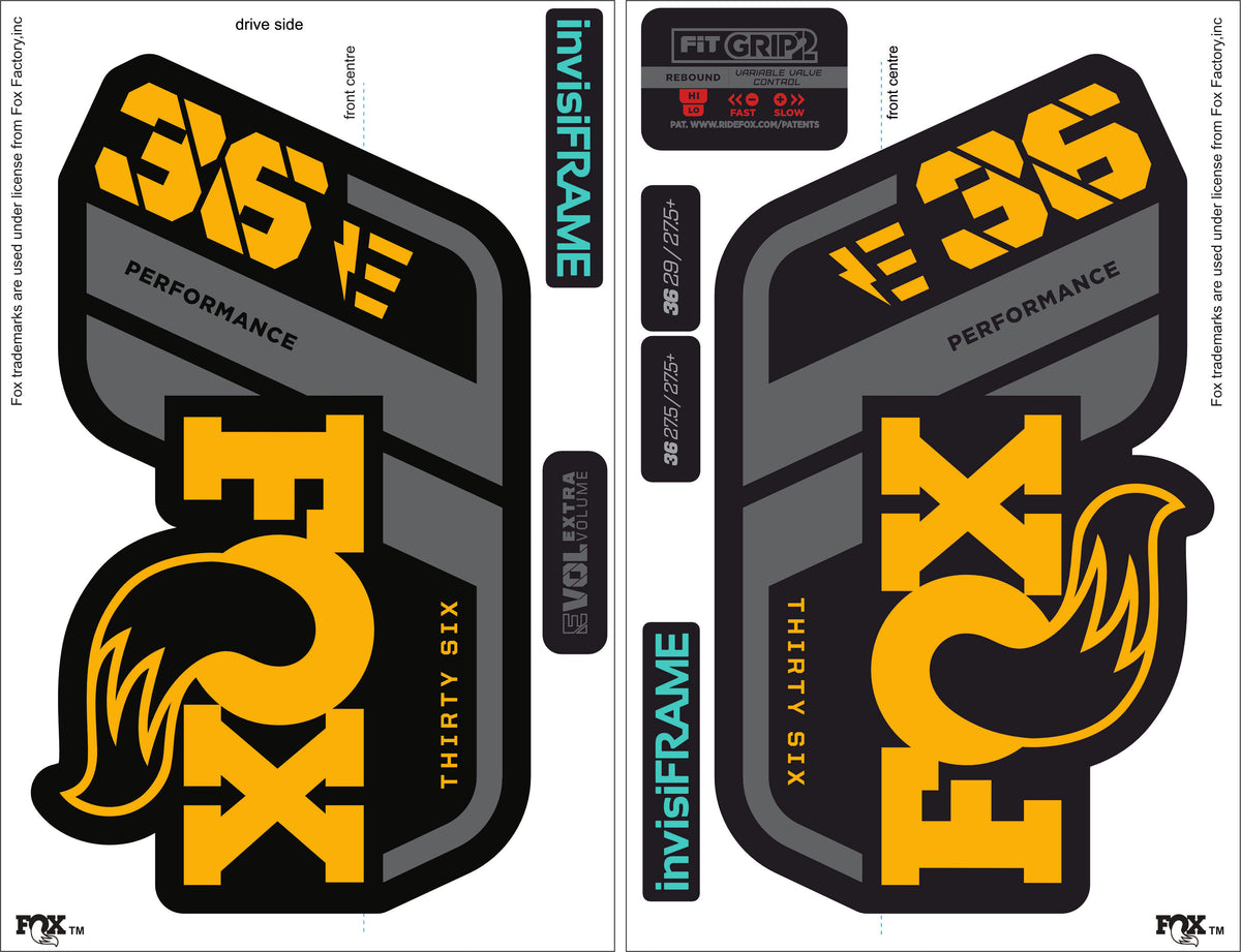 Fox 36 performance 2021 E Bike Decals