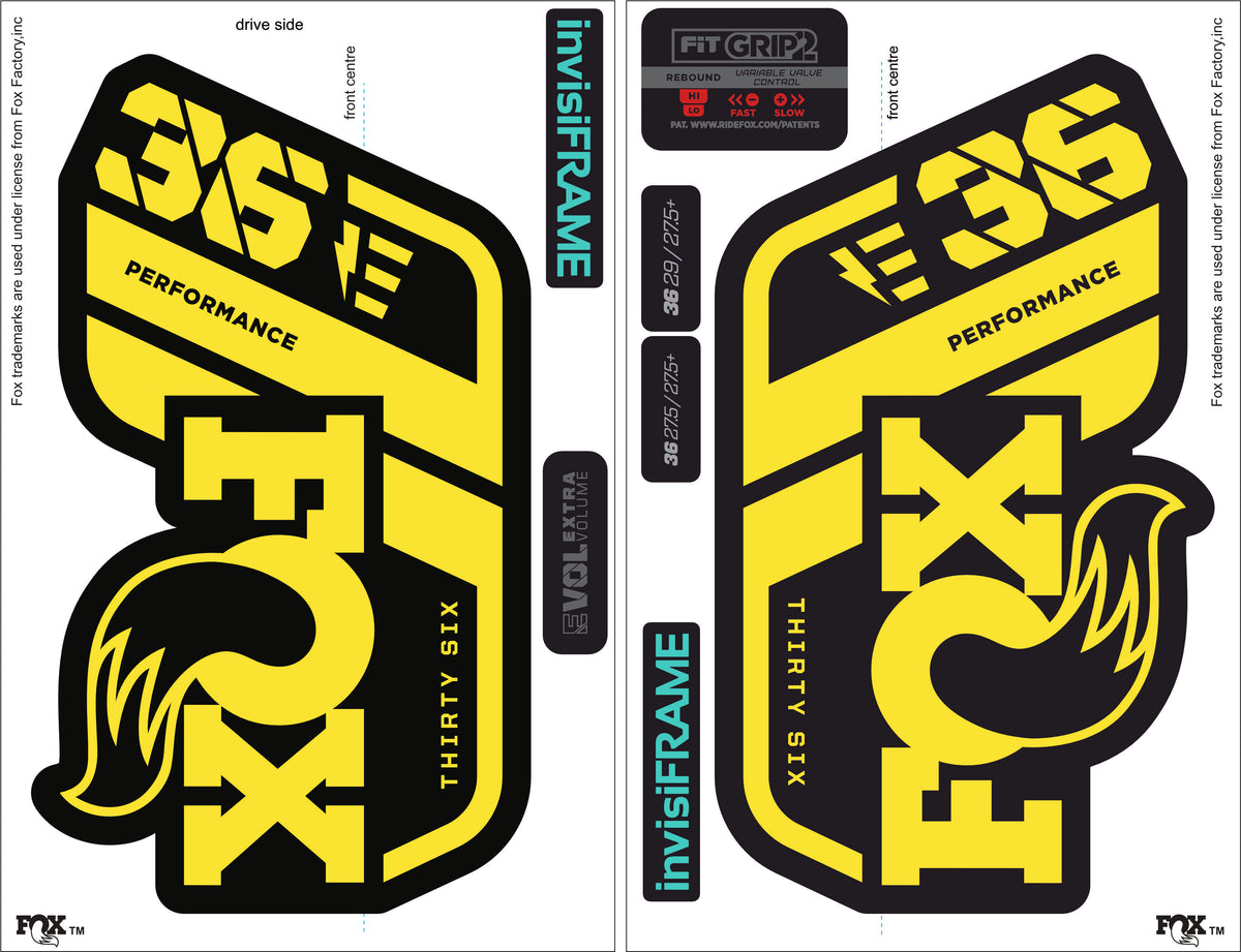 Fox 36 performance 2021 E Bike Decals