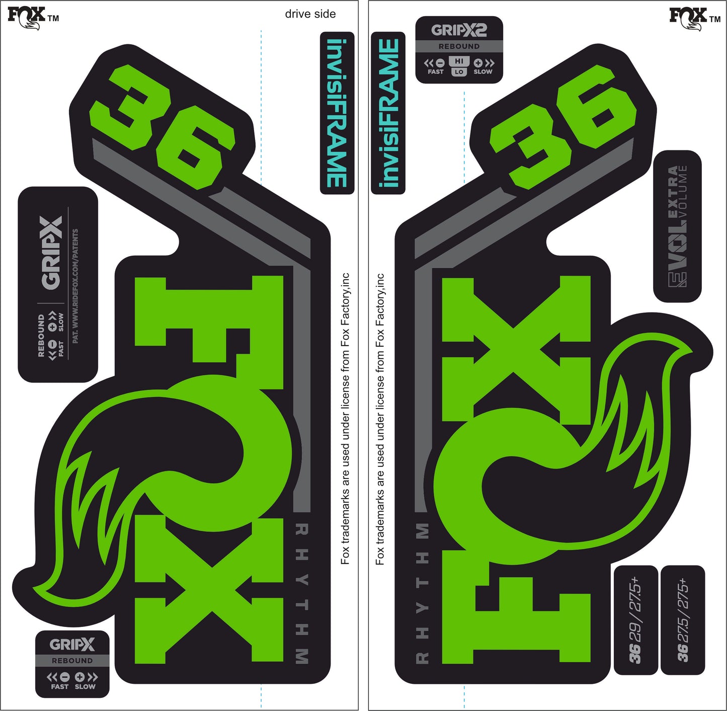 Fox 36 Rhythm 2027 Decals