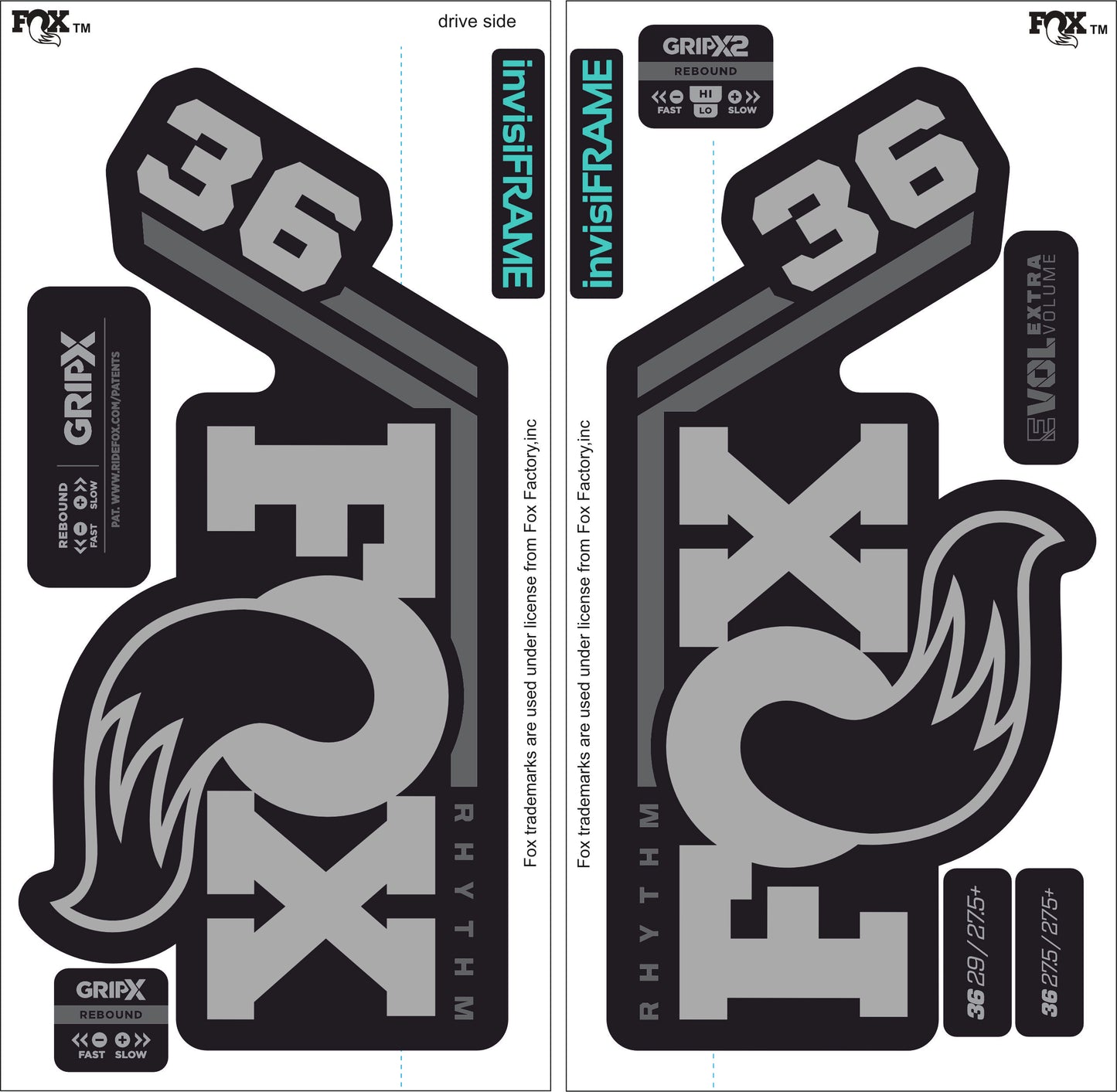 Fox 36 Rhythm 2027 Decals