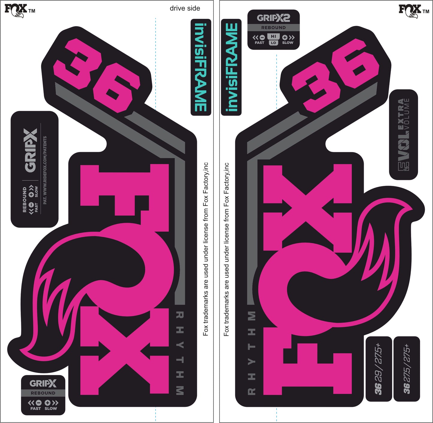 Fox 36 Rhythm 2027 Decals