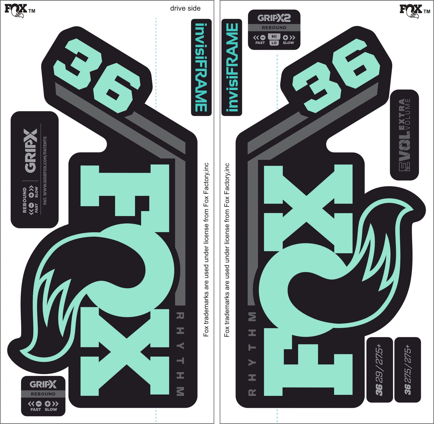 Fox 36 Rhythm 2027 Decals