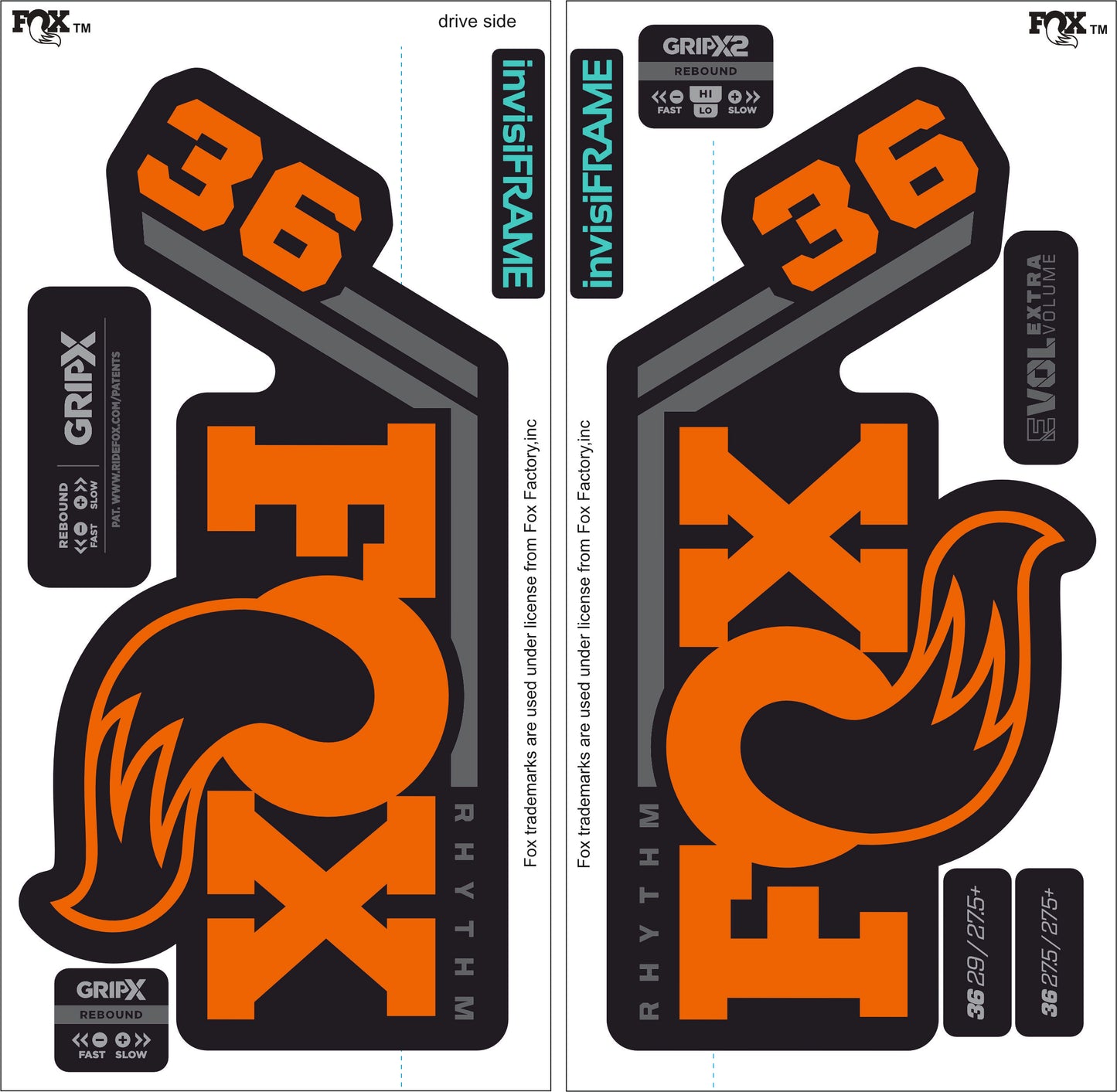 Fox 36 Rhythm 2027 Decals