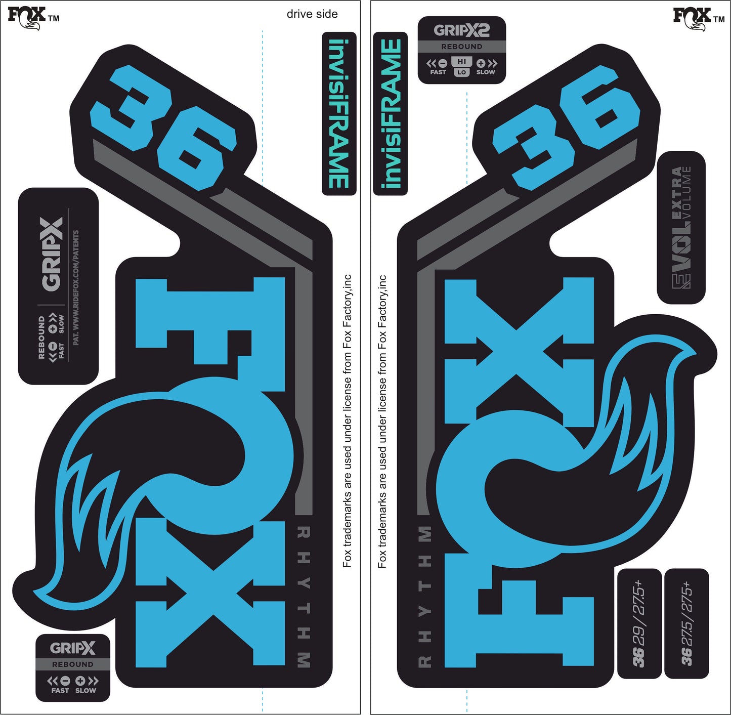 Fox 36 Rhythm 2027 Decals