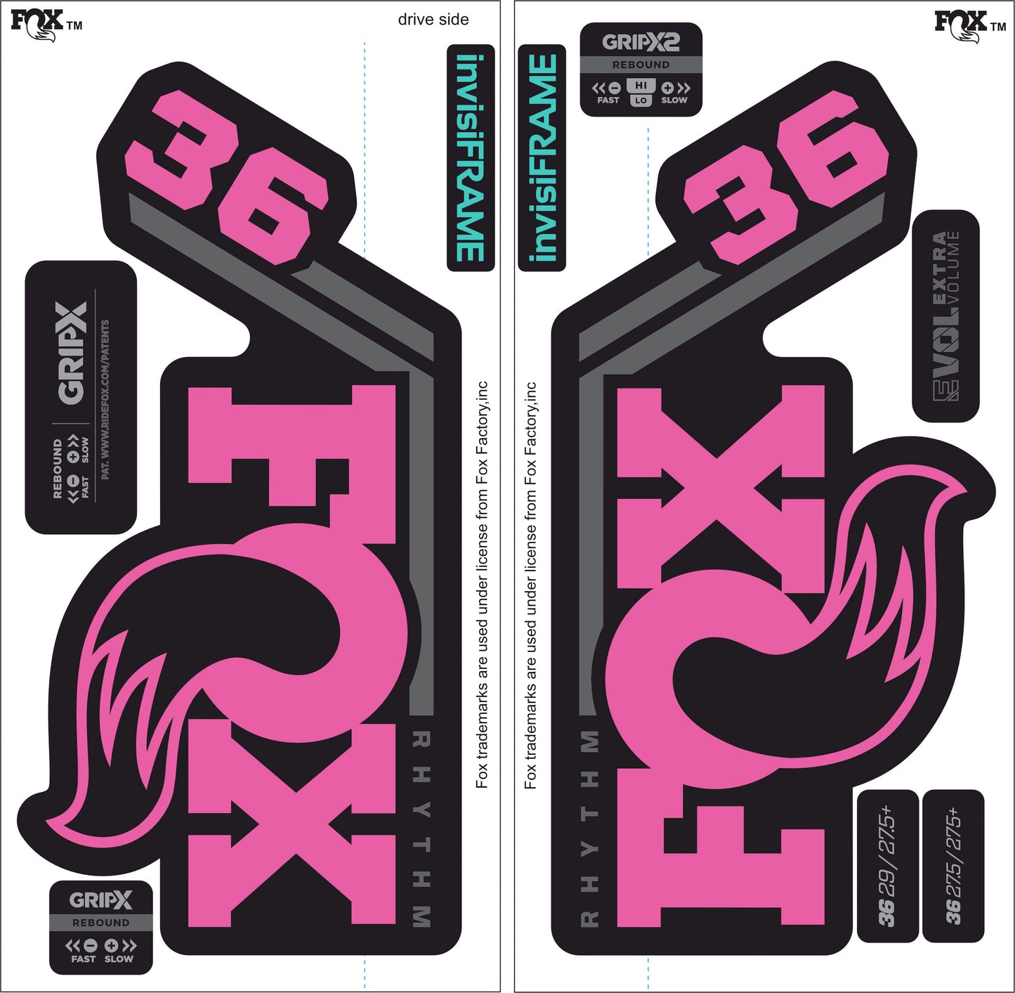 Fox 36 Rhythm 2027 Decals