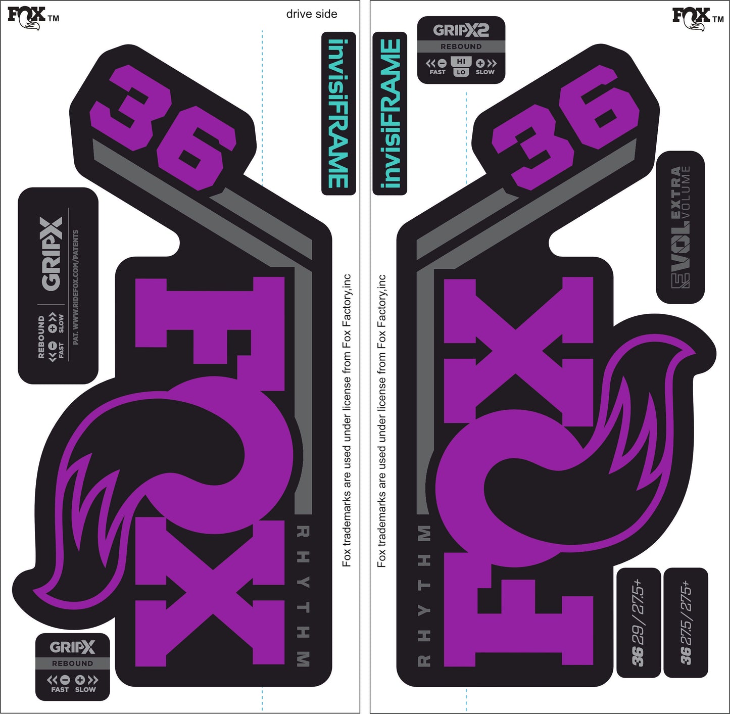 Fox 36 Rhythm 2027 Decals
