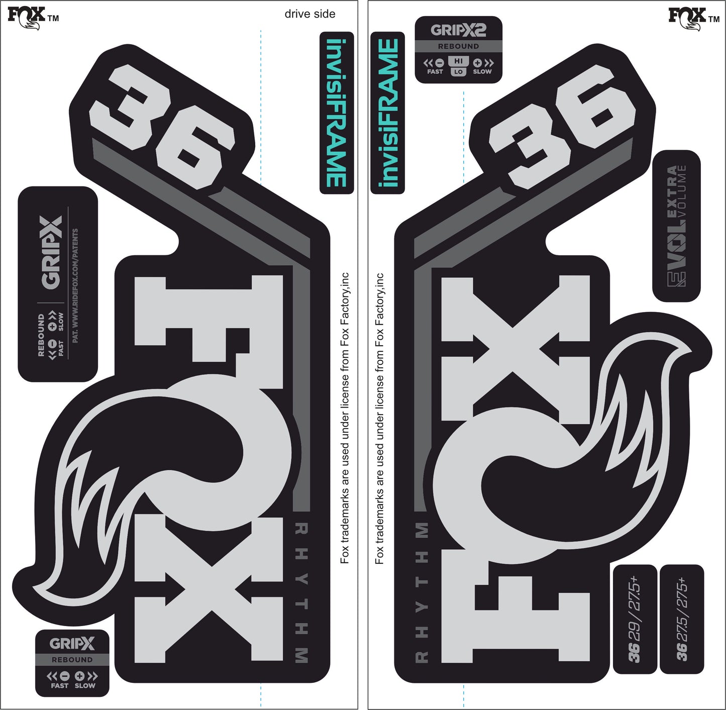 Fox 36 Rhythm 2027 Decals