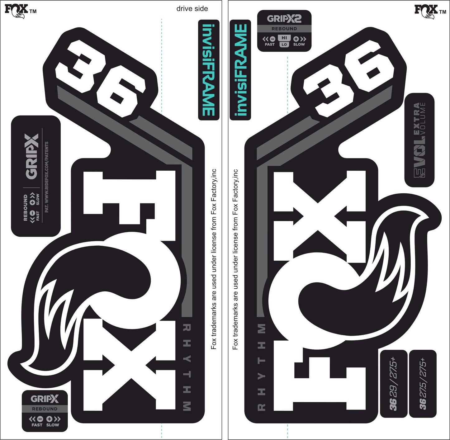Fox 36 Rhythm 2027 Decals