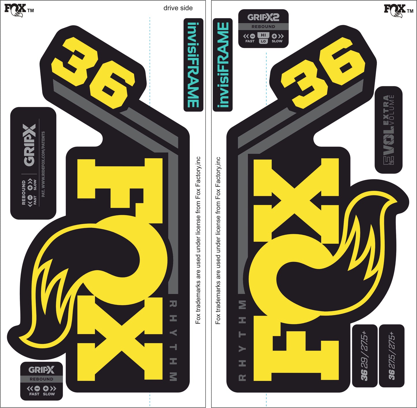 Fox 36 Rhythm 2027 Decals