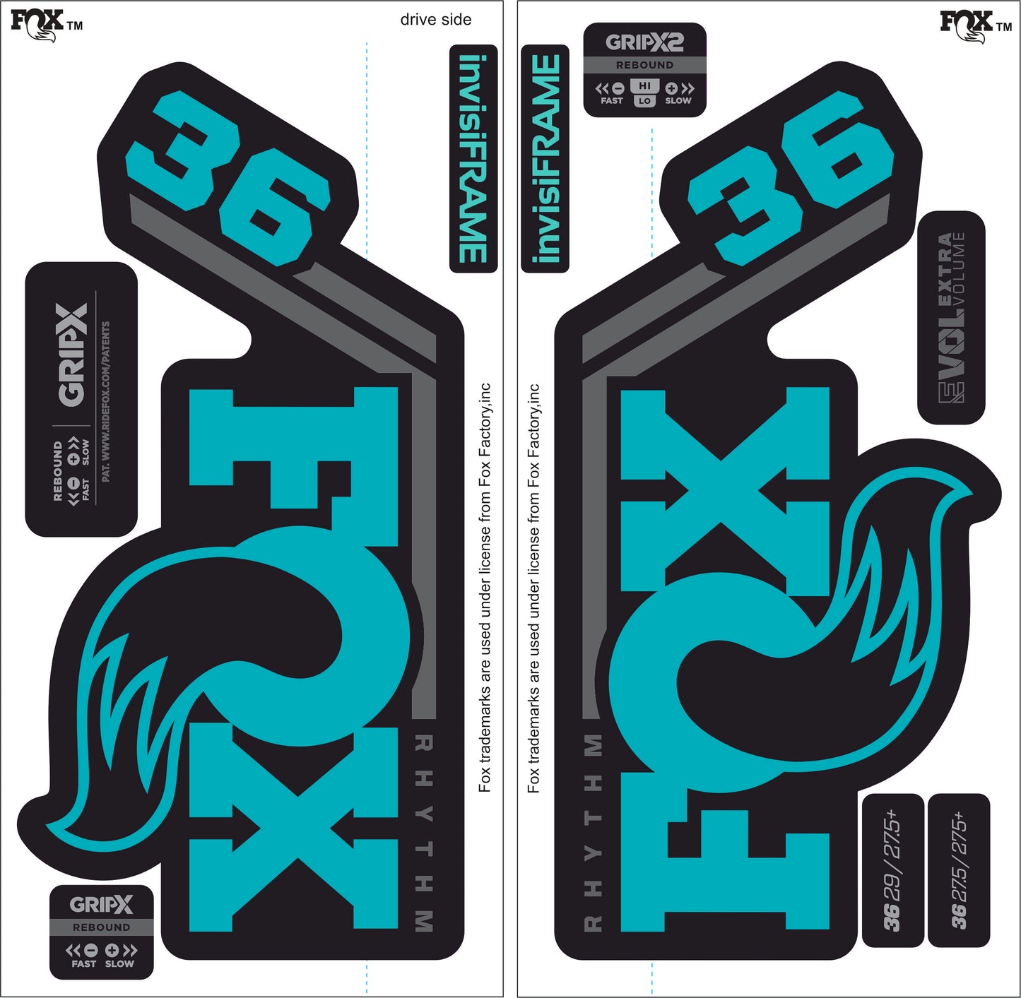 Fox 36 Rhythm 2027 Decals