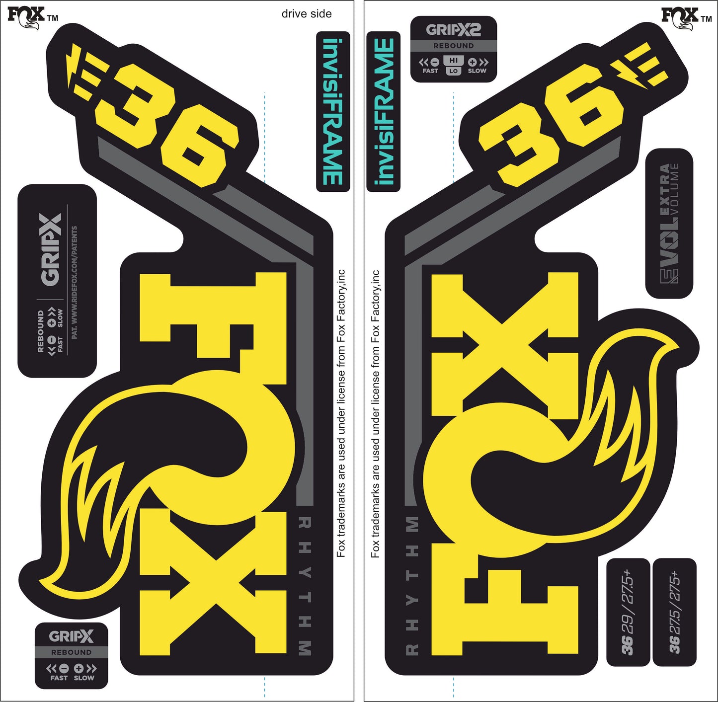 Fox 36 Rhythm E BIKE 2027 Decals