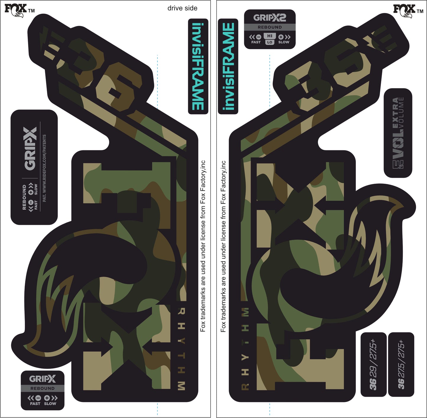 Fox 36 Rhythm E BIKE 2027 Decals
