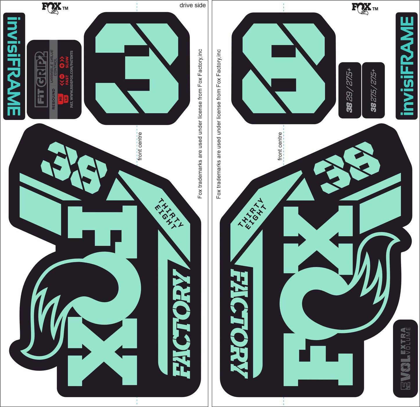 Fox 38 Factory 2021 Decals