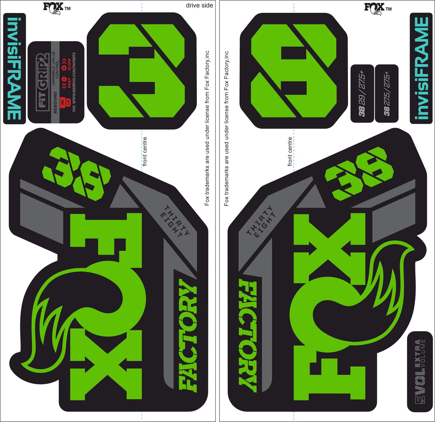 Fox 38 Factory 2021 Decals