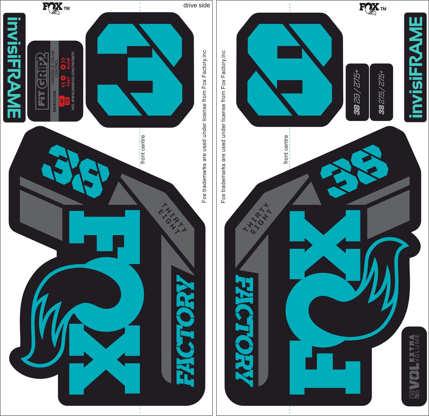 Fox 38 Factory 2021 Decals