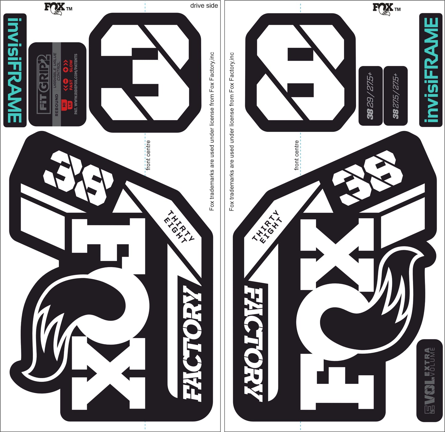 Fox 38 Factory 2021 Decals