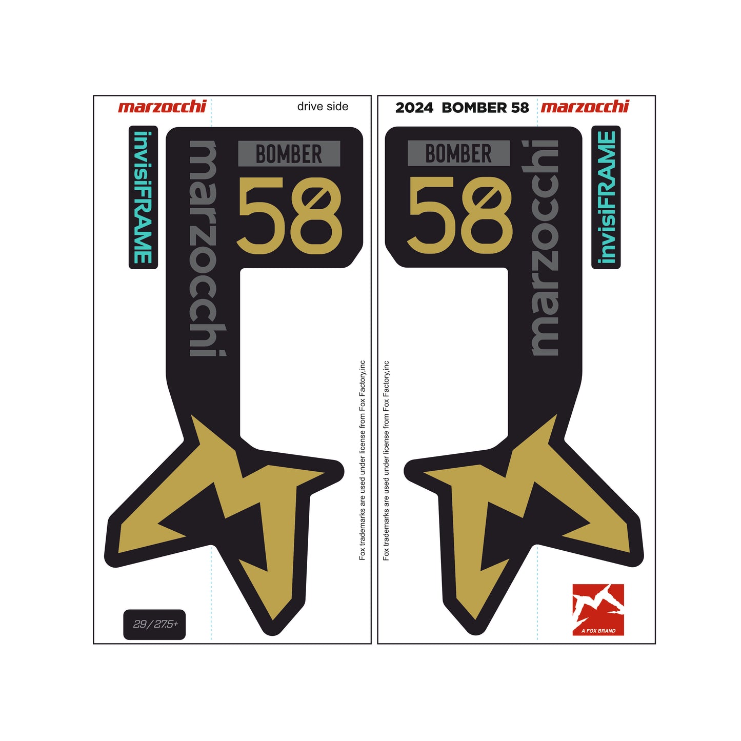 Marzocchi Bomber 58 2024 Decals