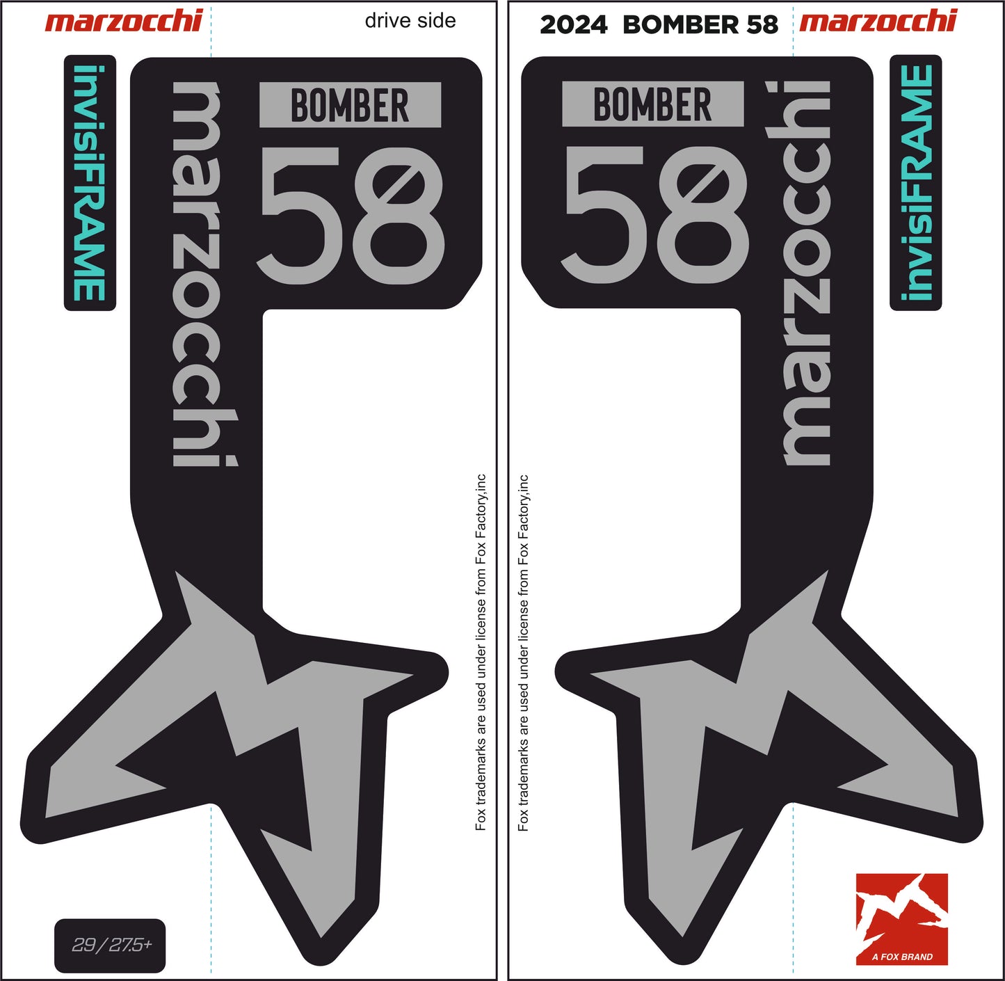 Marzocchi Bomber 58 2024 Decals