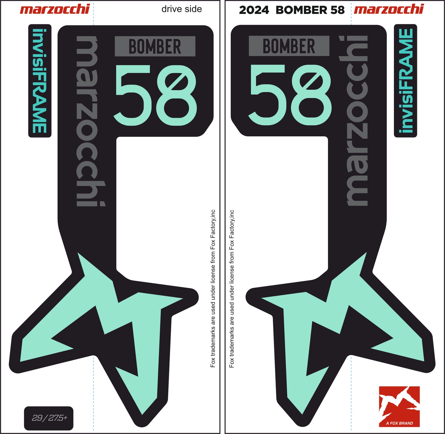 Marzocchi Bomber 58 2024 Decals