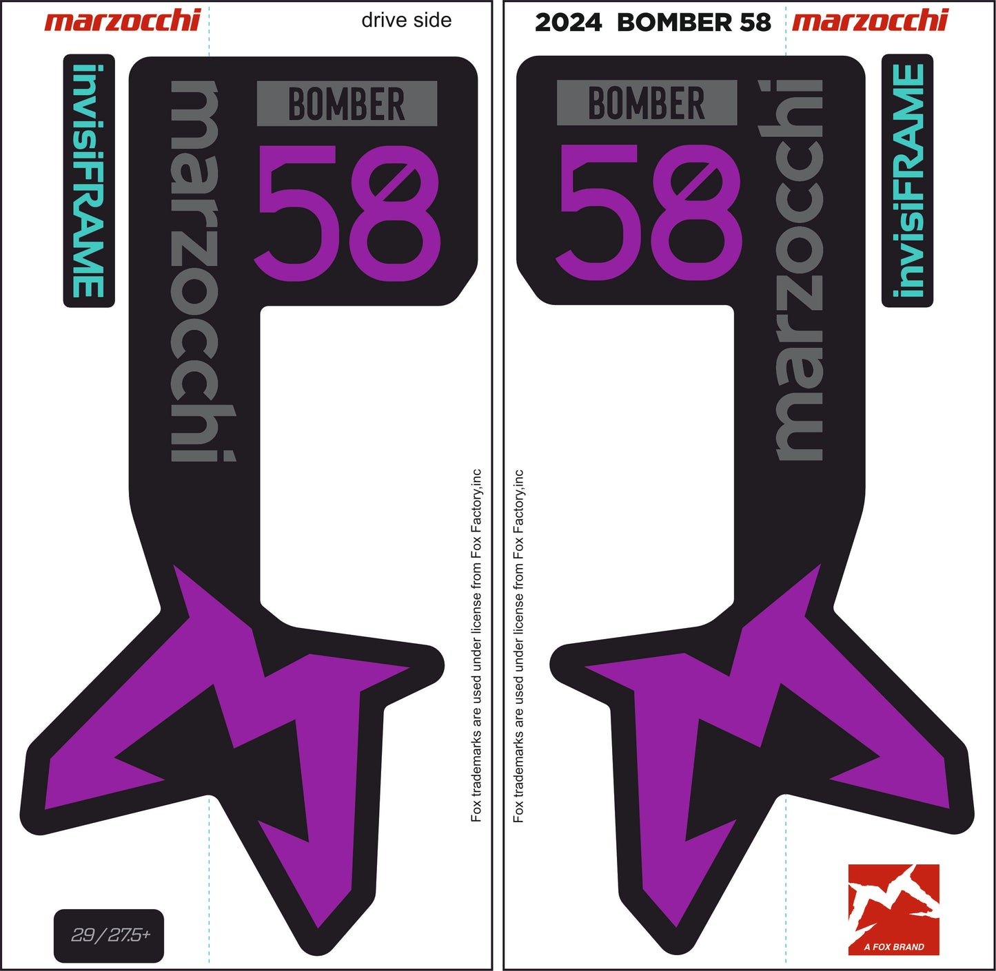 Marzocchi Bomber 58 2024 Decals