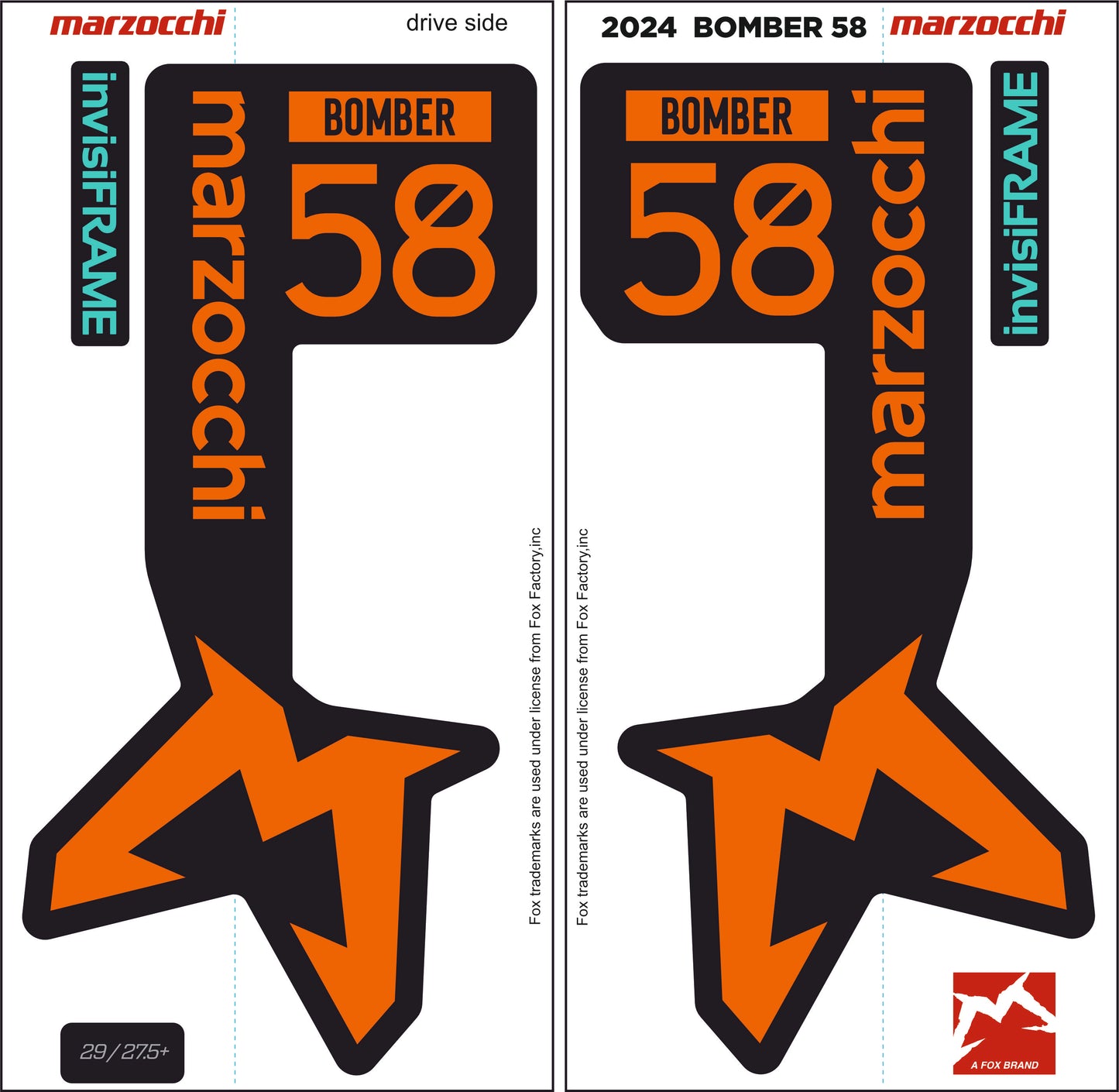 Marzocchi Bomber 58 2024 Decals