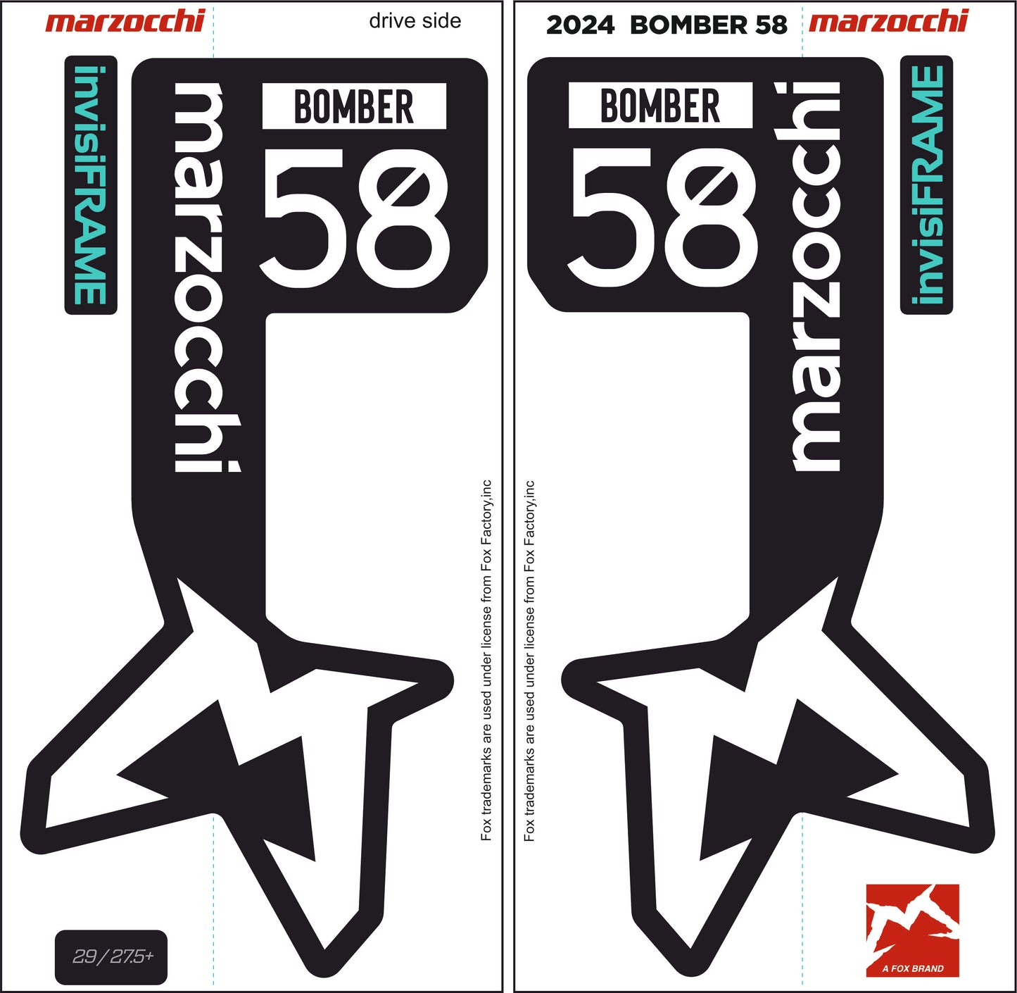 Marzocchi Bomber 58 2024 Decals