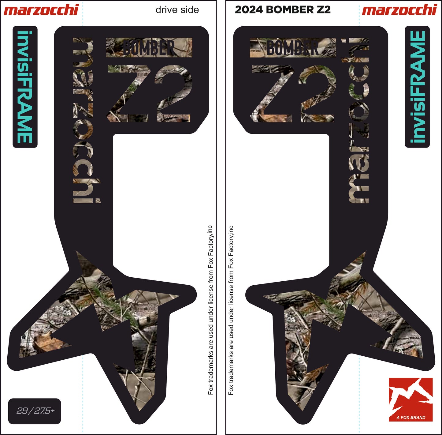 Marzocchi Bomber Z2 2023 Decals