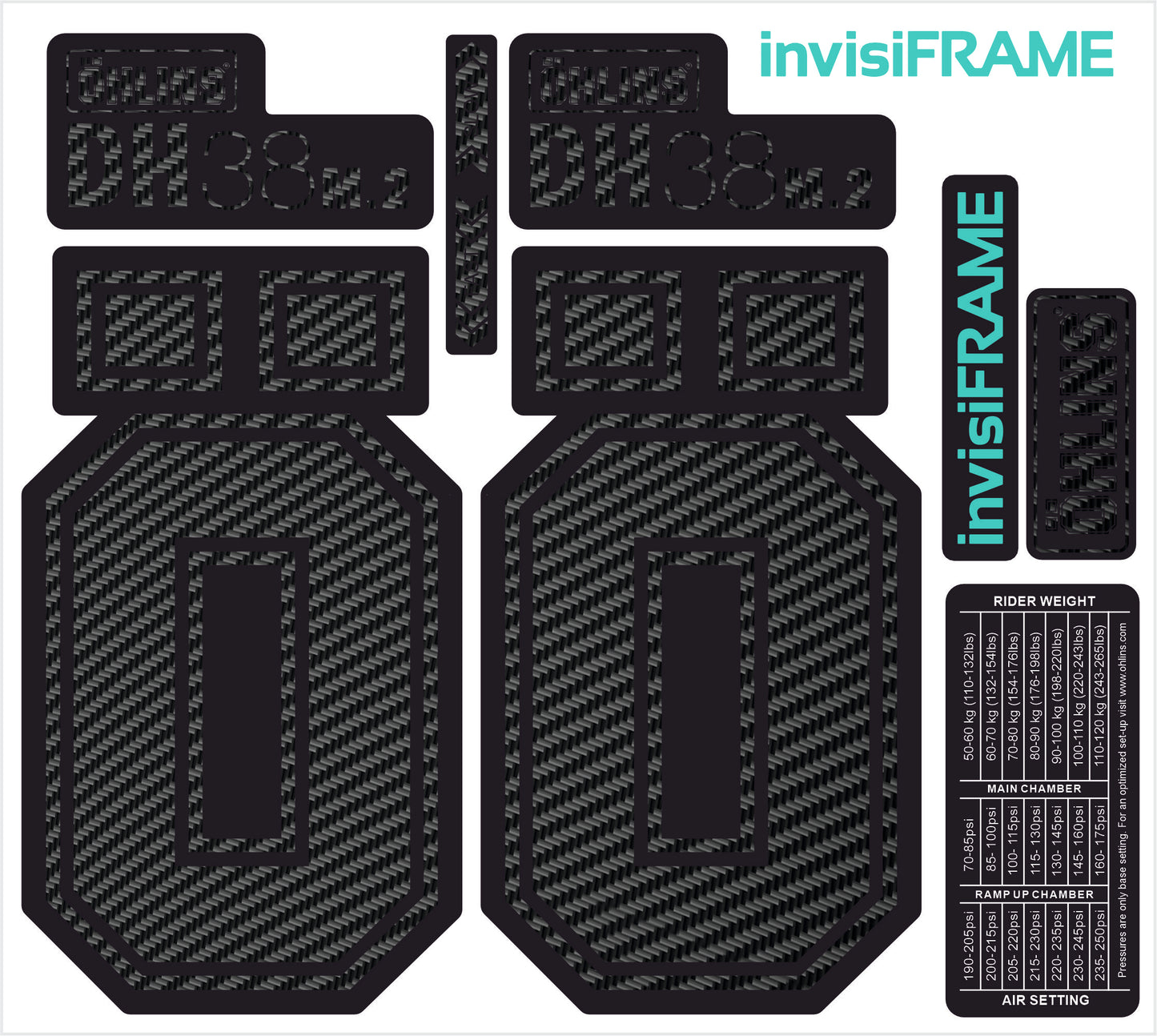 Ohlins DH38 M.2 Fork Decals 2025