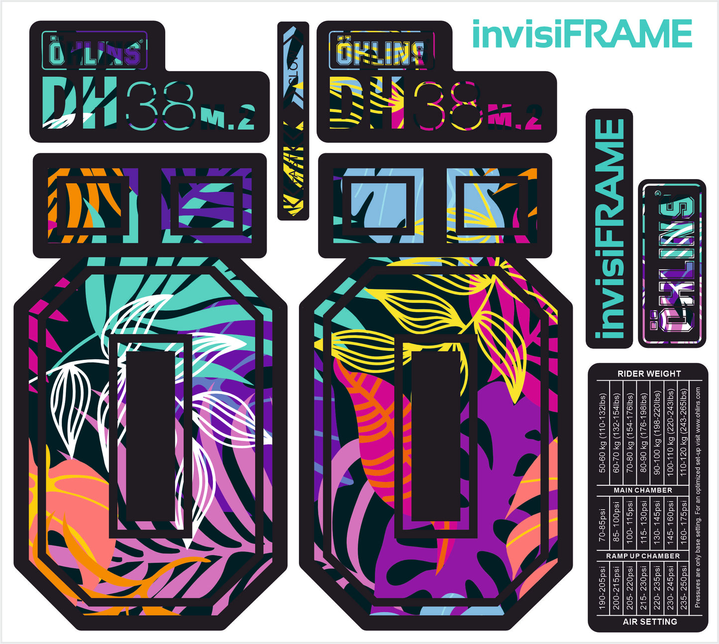 Ohlins DH38 M.2 Fork Decals 2025