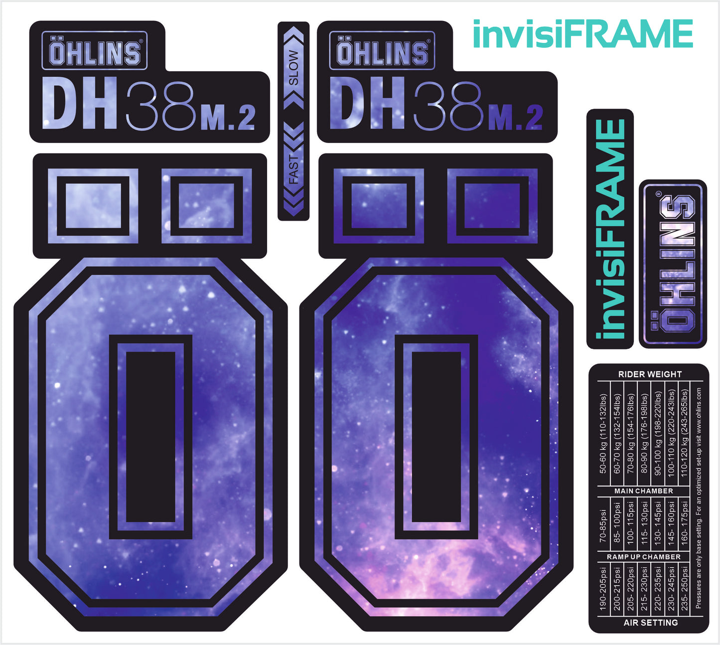 Ohlins DH38 M.2 Fork Decals 2025