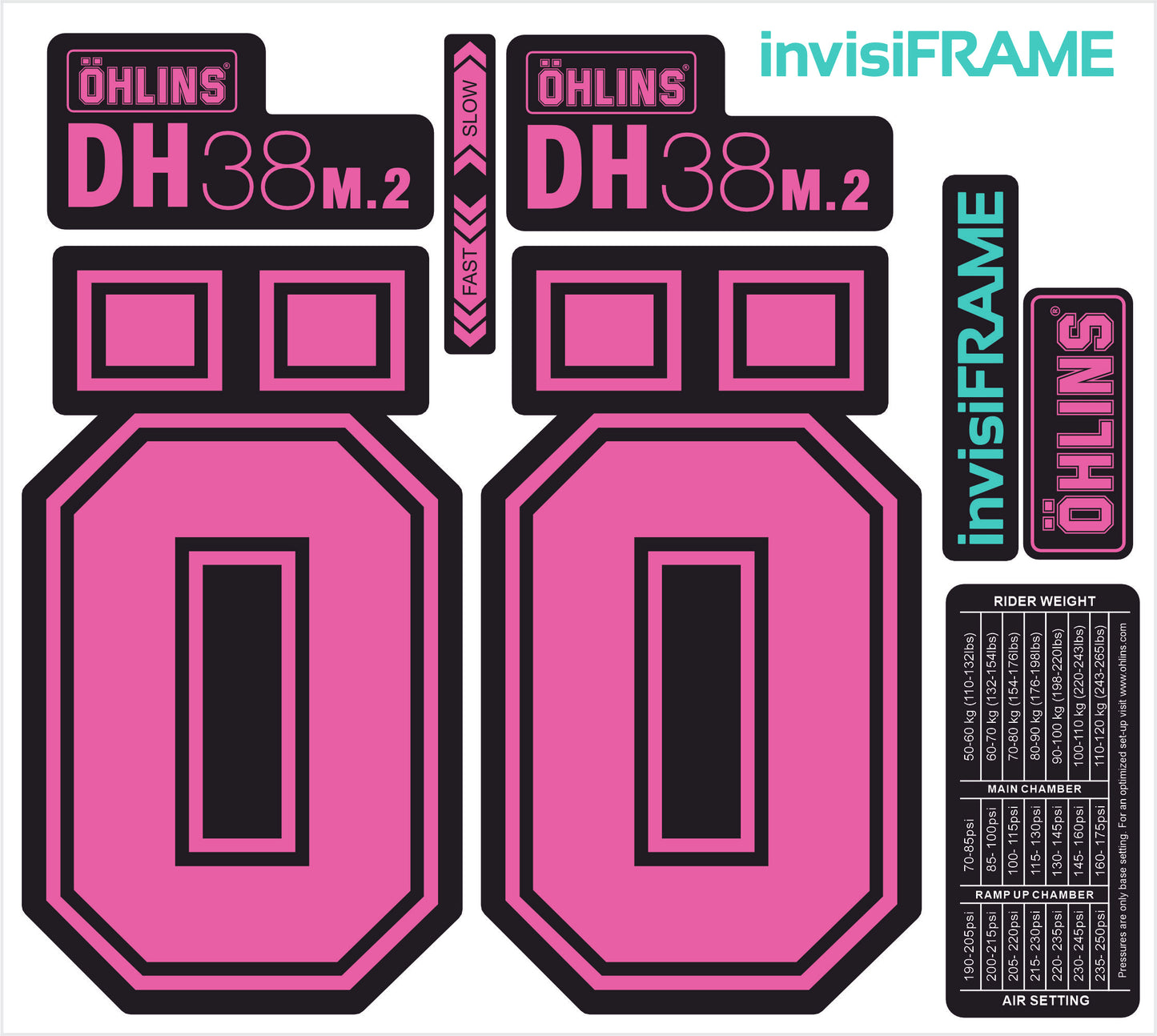 Ohlins DH38 M.2 Fork Decals 2025