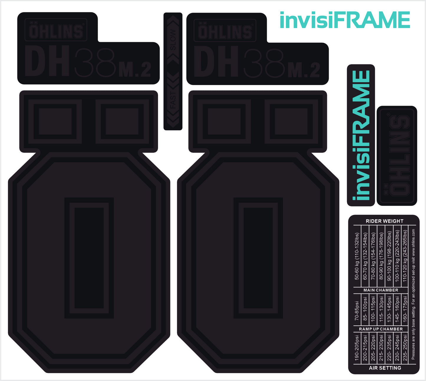 Ohlins DH38 M.2 Fork Decals 2025